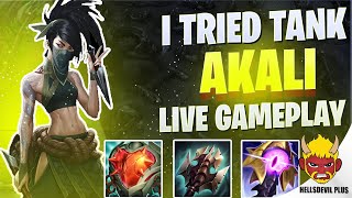 I Tried Tank Akali For The First Time  Wild Rift HellsDevil Plus Gameplay [upl. by Znerol]