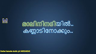 Malini Nadiyil Kannadi Nokkum KARAOKE WITH LYRICS [upl. by Kcirderf158]