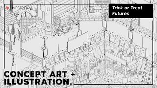 DRAWShip  Illustration  Trick or Treat 17 [upl. by Anelrad]