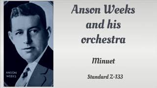 Anson Weeks and his orchestra  Minuet Instrumental [upl. by Neelyhtak]