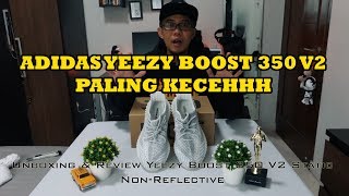 Unboxing amp Review Adidas Yeezy Boost 350 V2 Static NonReflective Bahasa Indonesia [upl. by Greenfield278]