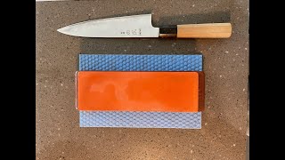 How to sharpen knife with wet stone [upl. by Alicea]