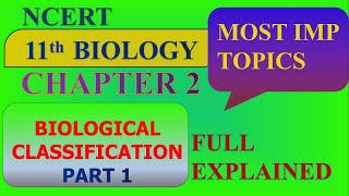 CLASS 11  BIOLOGY CHAPTER 2  PART 1  BIOLOGICAL CLASSIFICATION  NCERT  TEXTBOOK EXPLANATION [upl. by Card87]