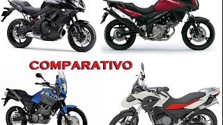 Versys 650 x VStrom 650 x Ténéré 660 x GS 650  Comparativo 2016  Motóxico [upl. by Stauffer]