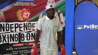 WATCH Namibian Fillipus ‘Energy’ Nghitumbwa and his Chinese opponent Dekang Wang hit the gym [upl. by Lougheed]