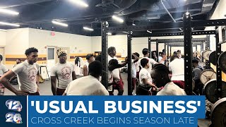 Cross Creek football team starts season 1 week late [upl. by Wiener794]