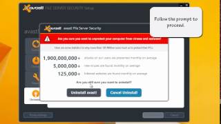 How to uninstall avast File Server Security completely [upl. by Winograd]