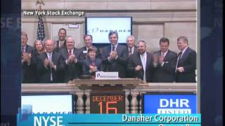 16 December 2009 Danaher Corporation NYSE Euronext Opeing Bell [upl. by Neelhtak162]