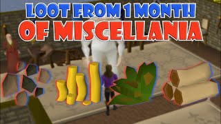 Loot From 1 MONTH of Miscellania in OSRS [upl. by Rosamond]