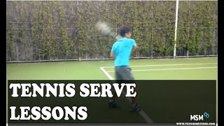 Tennis Serve Lesson  Mili Split Method [upl. by Noellyn]