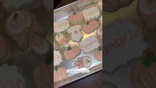 Efficiency efficiency…👍 babyshowercookies efficiency pumpkincookies cute baking cookies [upl. by Nnylarej]