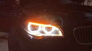 2011 F10 Retrofitted LCI Adaptive LED Headlights [upl. by Mairhpe]