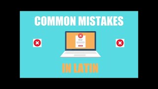 ⚠️Common MISTAKES in LATIN ❌ [upl. by Naynek]