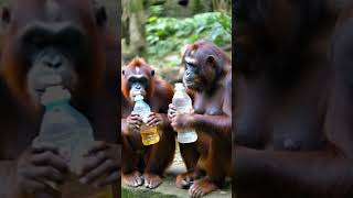 What are the two orangutans drinking [upl. by Narmi362]