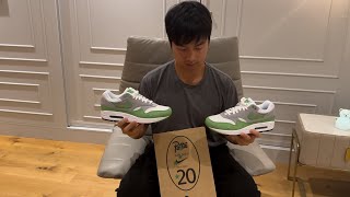 Patta x Nike 20th Anniversary Air Max 1 Chlorophyll 2024 Review [upl. by Colvert688]