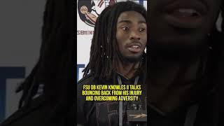 FSU DB Kevin Knowles II discusses overcoming injury adversity FSUFootball FloridaState [upl. by Attelrac]