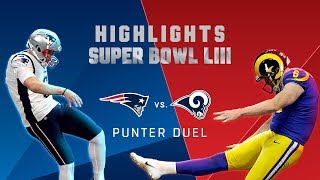 Punter Duel Hekker vs Allen  Super Bowl LIII Player Highlights [upl. by Learrsi]