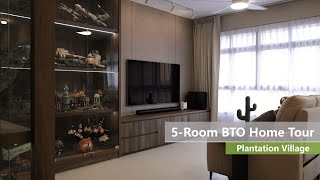 5Room BTO Home Tour  Tengah Plantation Village  Interior Design in Singapore [upl. by Nerrot]