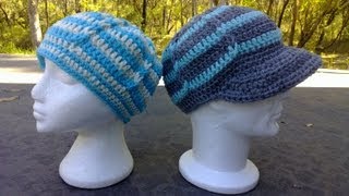 Crochet Jacobs Ladder Hat  Brim  Peak Crochet Tutorial [upl. by Sethrida440]