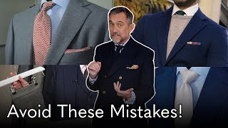 21 Mistakes Men Make Wearing Suits [upl. by Atter]