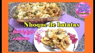 NHOQUE DE BATATAS FÁCIL DE FAZER BEM MACIO e DELICIOSO [upl. by Linsk]