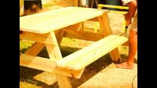 Picnic Table assembly video for 6 and 8 foot picnic tables [upl. by Lipcombe]