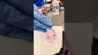 Acid Base Titration End Point with Phenolphthalein Indicator chemistry youtubeshorts [upl. by Holsworth]