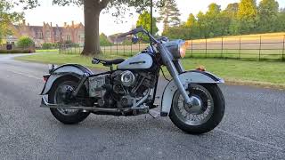 1977 Harley Davidson FLH Shovelhead True Dual Fishtail Exhaust [upl. by Apilef340]