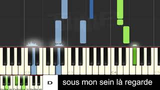 Clara Luciani  La grenade piano facile avec paroles et accords [upl. by Kcirdorb]