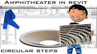 AMPHITHEATRE IS REVIT  CIRCULAR STEP  CONTOUR STEP DESIGN  REVIT TUTORIAL [upl. by Firooc551]