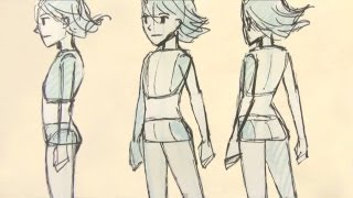 How to Draw Manga Female Body Proportions Different Views [upl. by Zzaj]