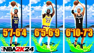 1 BEST JUMPSHOTS FOR ALL BUILDS HEIGHTS amp 3PT RATINGS NBA 2K24 BEST SHOOTING SETTINGS amp TIPS [upl. by Gosnell]