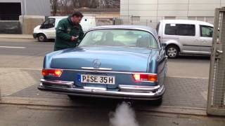 Mercedes Oldtimer Restauration Berlin  W111 erste Testfahrt nach Vollrestauration [upl. by Ehman]