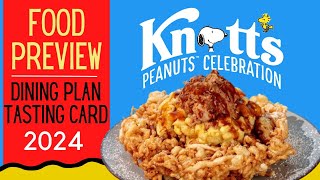 Knotts Peanuts Celebration 2024  Full Food Guide  Tasting Card  Dining Plan [upl. by Durrace]