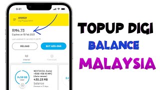 How to Topup Digi Prepaid Balance Reload RM Digi Sim Malaysia [upl. by Esoryram]