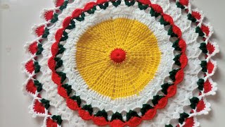 crochet thalposh doily table mat sousplat placematscrochetdesigner1606 [upl. by Hackathorn846]