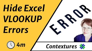 Hide Excel VLOOKUP errors with IF and ISNA functions [upl. by Melony]