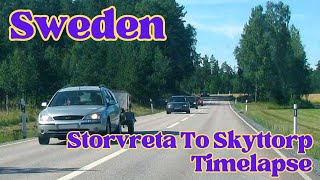 Driving in Sweden Storvreta To Skyttorp Timelapse [upl. by Enirehtakyram]