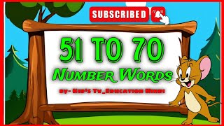 51 to 70 Number Words  Number words  Number Meaning [upl. by Pollitt569]