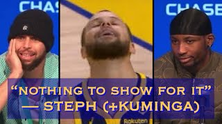 STEPH CURRY “not consistent” on 4316 FT disparity KUMINGA “we were missing Draymond’s force” [upl. by Ress447]