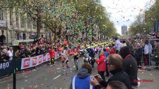 Politiebegeleiding laatste loper Marathon Rotterdam 2014 [upl. by Atsocal]