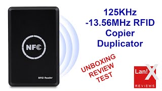 125KHz 1356MHz RFID Copier Duplicator UnboxReviewTest [upl. by Lucilla307]