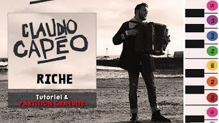 Jouer CLAUDIO CAPEO  RICHE Piano Tuto Facile [upl. by Berl271]