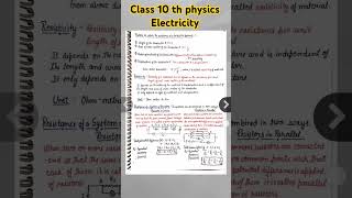 Class 10 th science chapter 13 Electricity  class10thsciencenotes science education [upl. by Sparhawk]