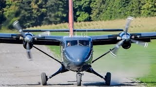 GRAVEL RUNWAY ACTION DHC6 Twin Otter  SaintEsprit Aerodrome CES2 [upl. by Fadiman]