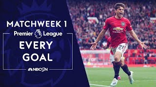 Every goal from Premier League 201920 Matchweek 1  NBC Sports [upl. by Maidie]