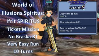 DFFOO World of Illusions Spiritus  Ifrit SPIRITUS  Very Easy Run [upl. by Atalanti]