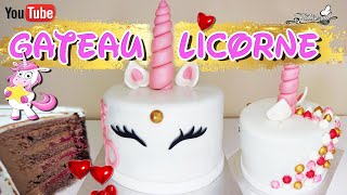 Gâteau licorne en pâte à sucre au chocolat et à la framboise [upl. by Creath]