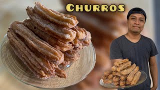 Como hacer CHURROS caseros tipo feria [upl. by Eitsyrk]