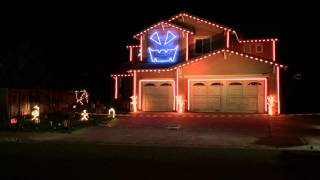 quotThrillerquot Halloween house light show 2014 [upl. by Koeninger]